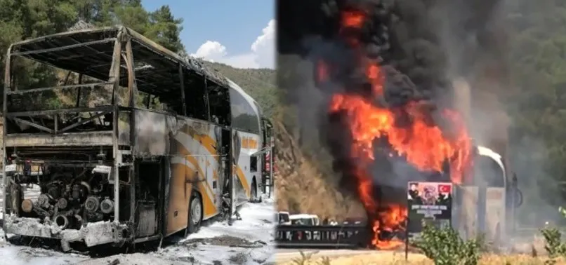 Son Dakika Mugla Da Seyir Halindeki Yolcu Otobusu Yandi