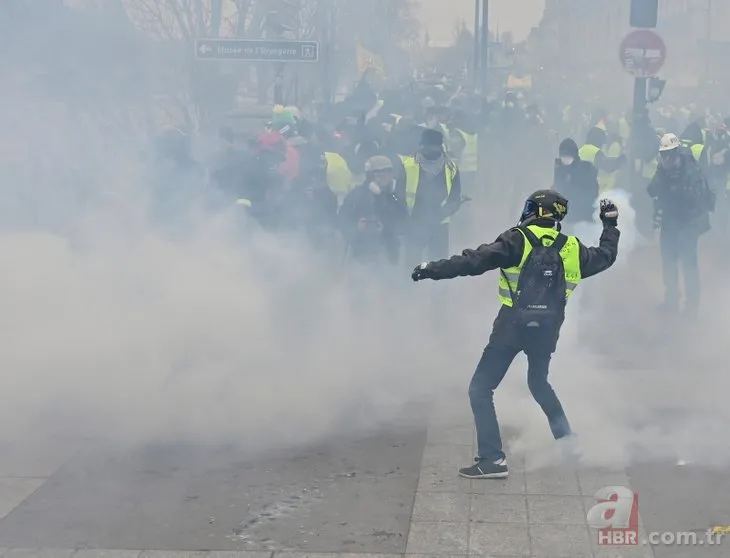 Sarı yelekliler yine sahnede! Paris meydan savaşı