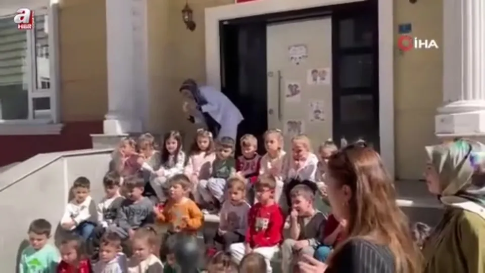 Çocuk gündüz bakımevinde yangın tatbikatı