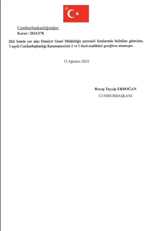 Atama kararları Resmi Gazete'de yayımlandı!
