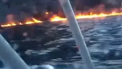 Ukrayna gemiye saldırı anını paylaştı