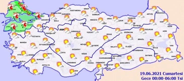 Meteoroloji hava durumu | İstanbul'da bugün hava nasıl olacak? 19 Haziran Cumartesi hava durumu