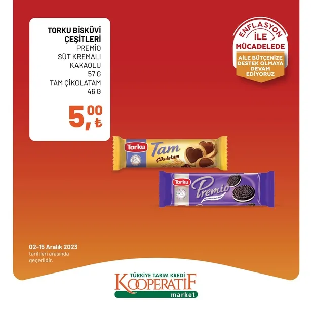 Tarım Kredi Market 11 Aralık indirim kataloğu çıktı! Dev rulo havlu, yumuşatıcı, çay, bütün piliç, tereyağı, tost peyniri, süt, beyaz peynir, pirinç ucuza satışta…