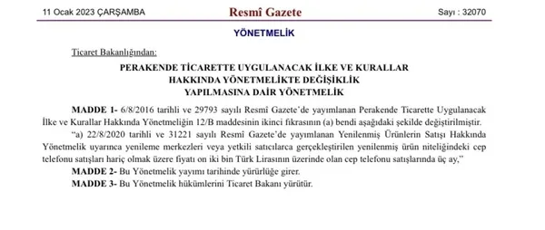 Son dakika: Cep telefonu satışlarında 12 bin liranın üzerinde 3 taksit imkanı! Ticaret Bakanlığı açıkladı - 2