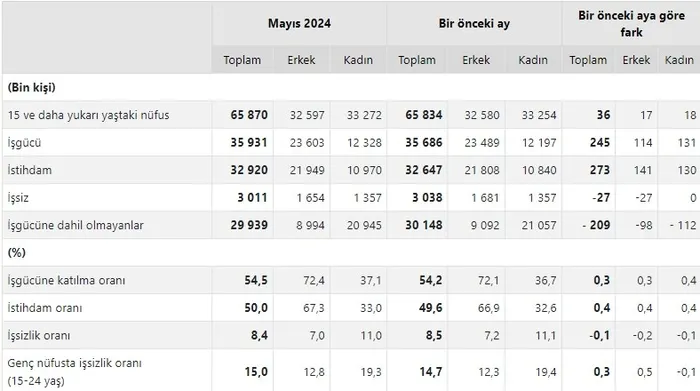 Son dakika | TÜİK işsizlik rakamlarını açıkladı! İstihdamda artışa devam | İş gücüne katılım tarihi zirvede - 4