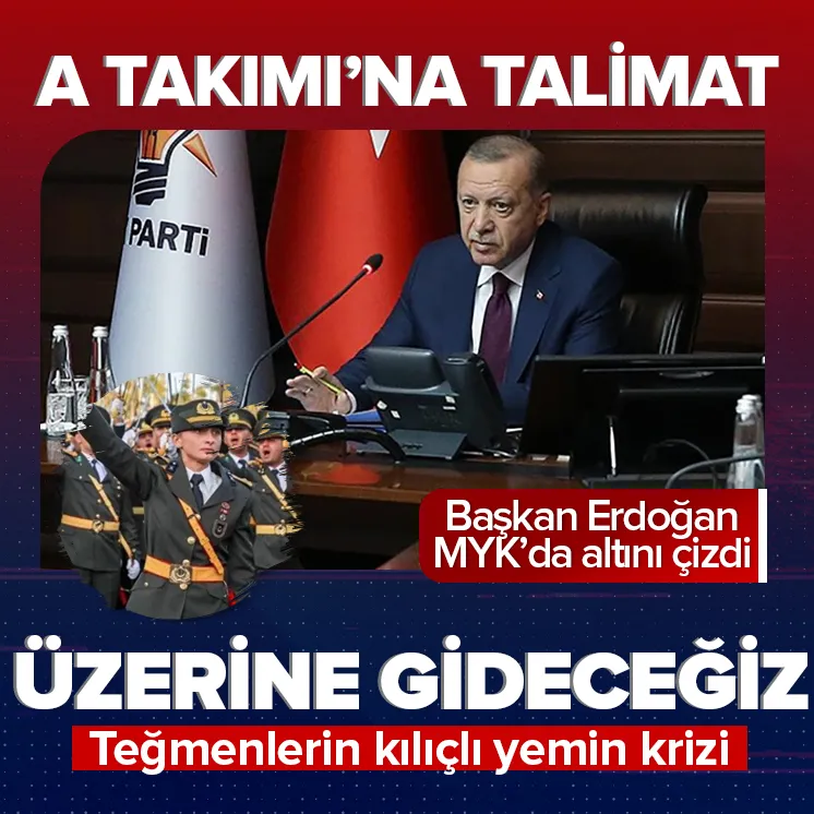 Teğmenlerin kılıçlı yemin krizi! Başkan Erdoğandan talimat