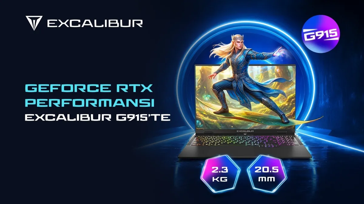 GeForce RTX Slim Performansı Excalibur G915’te!