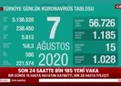 7 Ağustos verileri açıklandı! Günlük test sayısı 57 bin sınırında...