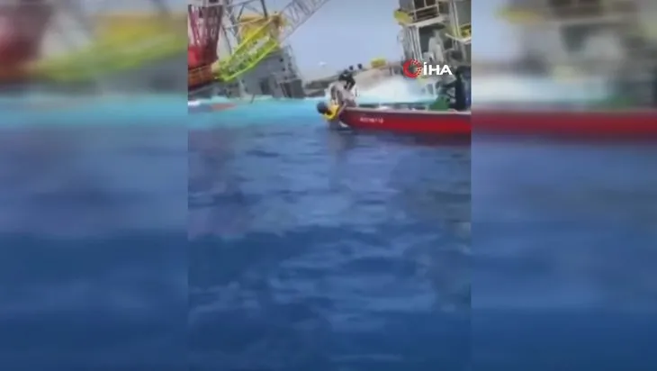 Deniz platformu yan yattı: 4 kişi kayıp