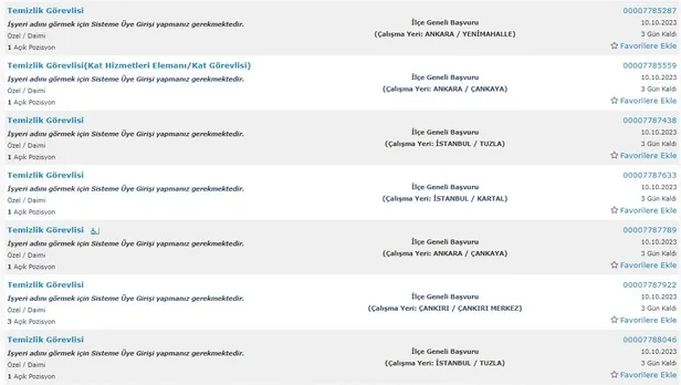 KPSS puan şartı yok! En az ilkokul mezunu 4.832 temizlik görevlisi alınacak | İŞKUR Ekim ayı ilanları