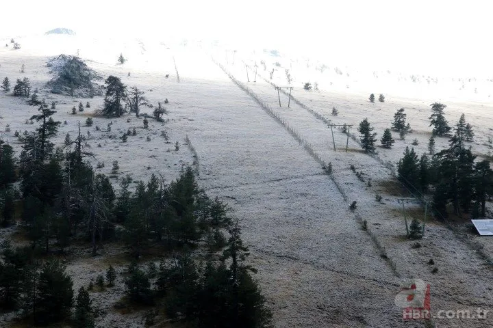 Bolu’ya mevsimin ilk karı düştü! Ortaya kartpostallık görüntüler çıktı