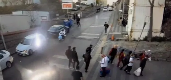 İstanbul Üsküdar’da Galatasaraylı baba ve kıza saldıran taraftarlar kamerada