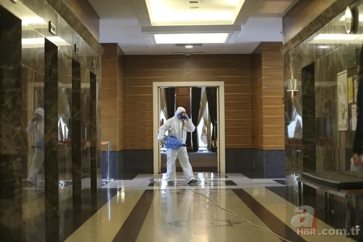 AK Parti Genel Merkezi koronavirüs (corona virüs) için dezenfekte edildi 16