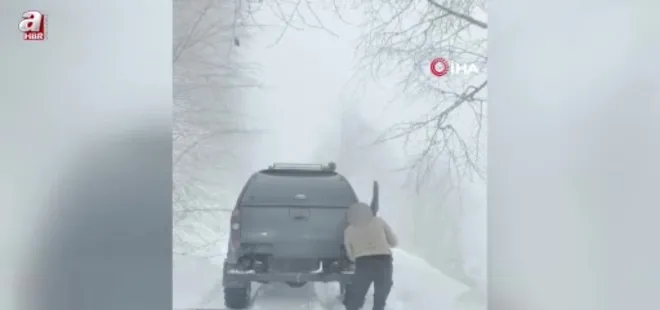 Düzce'de Türk bayrağı hassasiyeti kamerada