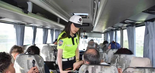 Kars'ta yolcu otobüsleri denetlendi