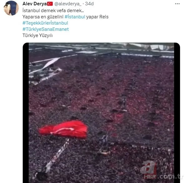 Başkan Recep Tayyip Erdoğan’dan “Teşekkürler İstanbul” mesajı! “Tweet altında paylaşalım…”