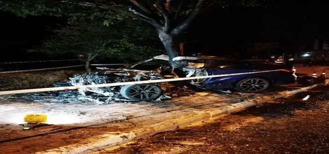 Antalya’da feci ölüm! Alev alan otomobilin içinde yanarak can verdi
