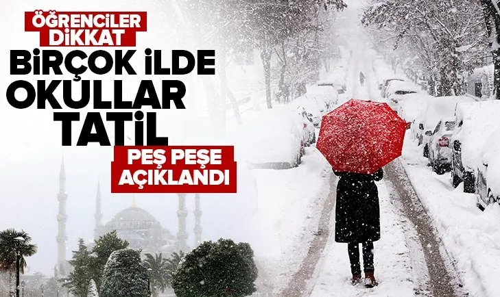 Son dakika: Öğrenciler dikkat! Çok sayıda ilde okullar kar yağışı nedeniyle tatil