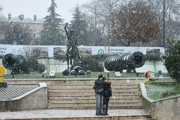 Edirne'de kar yağışı başladı - 1