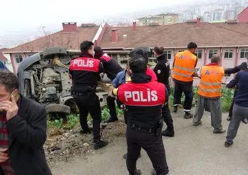 Trabzon'da freni boşalan kepçe dehşet saçtı