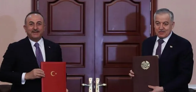 Dışişleri Bakanı Mevlüt Çavuşoğlu Tacikistanlı mevkidaşı Muhriddin ile iş birliği mutabakat zaptını imzaladı
