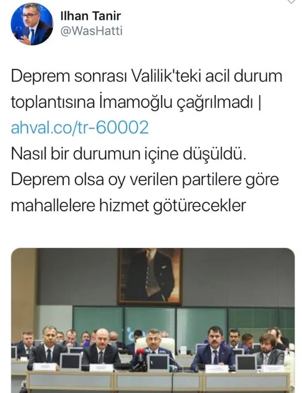 ’Ekrem İmamoğlu’nun AFAD toplantısına çağrılmadığı’ yalanını kimler yaydı?