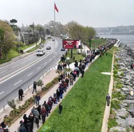 TCG Anadolu’da 2 kilometrelik kuyruk