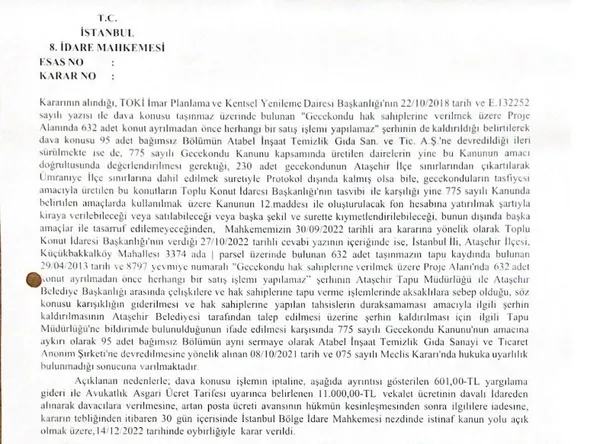 CHP’nin Ataşehir Belediyesi’nin hukuka aykırı daire satışına mahkeme geçit vermedi!