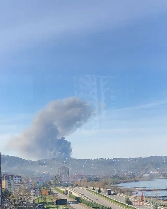 Giresun’da fabrika yangın kontrol altındaı: Dumanlar gökyüzünü kapladı