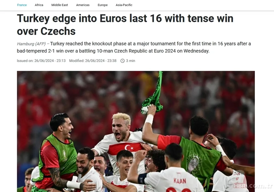 Türkiye Çekya'yı devirdi Avrupa'nın manşetlerini süsledi: Muhteşem Türkler... 15
