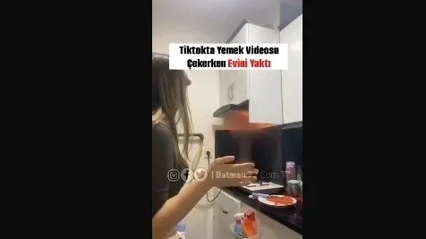 TikTok videosu çekeyim derken evini yaktı! Korku dolu anlar kamerada - 1