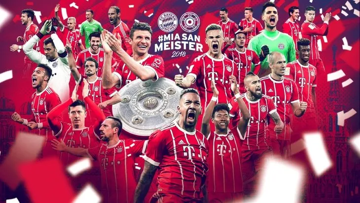 Bayern Münih üst üste 6. kez şampiyon!