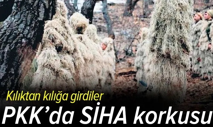 PKK'da SİHA korkusu! Kılıktan kılığa girdiler