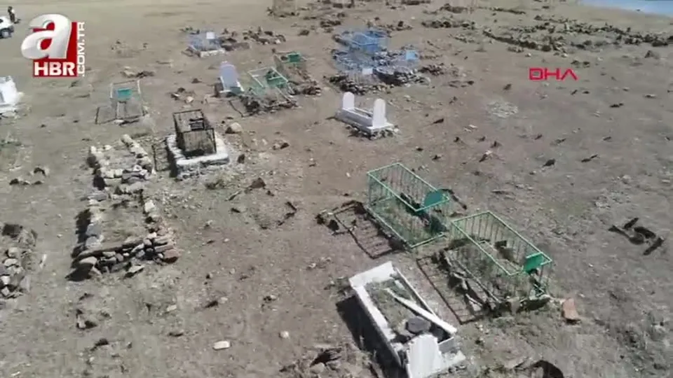 Palandöken Barajı’nın suları çekildi