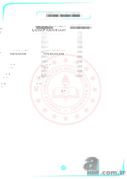 2019 Ekim LGS örnek sorular - LGS sayısal ve sözel örnek soru kitapçığı… İşte sorular ve cevap anahtarı!