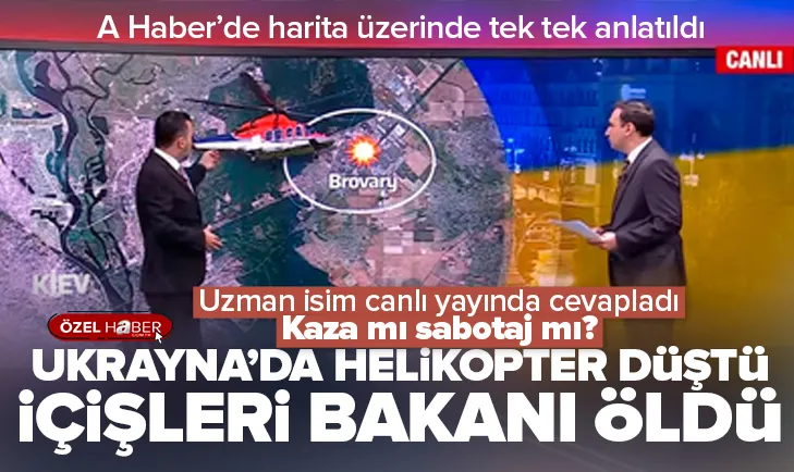 Kievde helikopter kazası! İçişleri Bakanı öldü