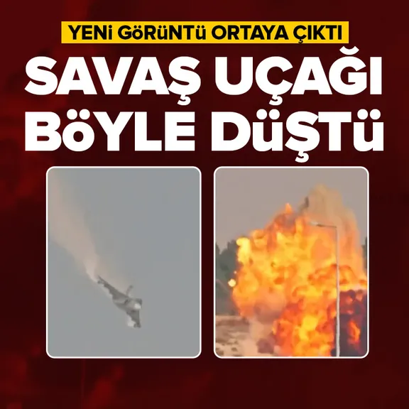 Savaş uçağı böyle düştü! İşte yeni görüntü
