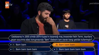 Milyoner’e Fatih Terim sorusu damga vurdu!