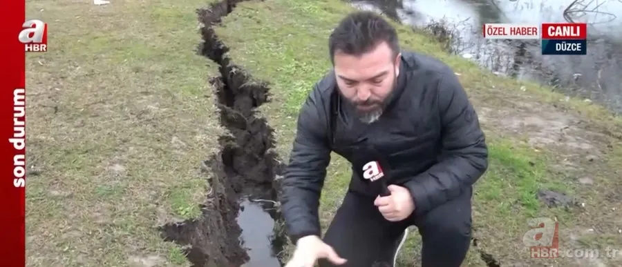 Düzce’de 5,9 büyüklüğündeki depremin izleri ortaya çıktı! İşte 5,9’luk depremin fay kırığı 9