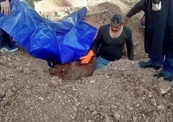 Tepkiler üzerine PKK'lı mezardan çıkarıldı