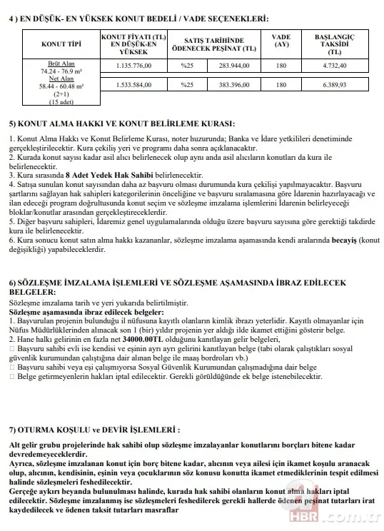 TOKİ müjdeyi duyurdu! Ayda 5000 TL ödeyerek ev sahibi olabilirsiniz! 2+1 daire satış bedeli, 1.164.216 TL'den... 7