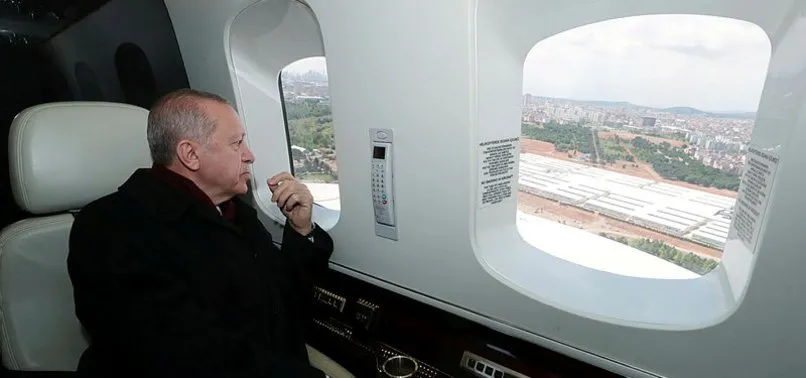 Başkan Erdoğan Levent'te yapımı süren camide inceleme yaptı
