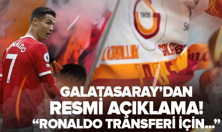 Galatasaraydan Ronaldo açıklaması!