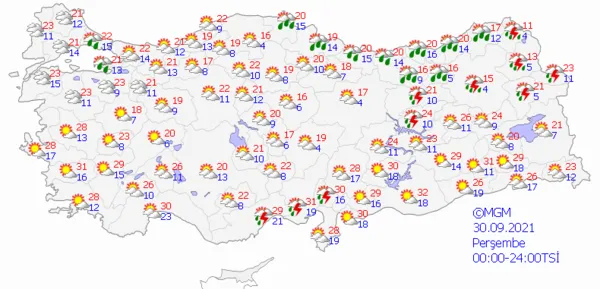 1632842836746.png Meteoroloji 5 günlük hava tahmin raporunu son dakika olarak paylaştı! Sağanak yağış geliyor! İstanbul Ankara İzmir'de bu hafta hava durumu nasıl olacak? - 4