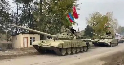 Kafkasya'nın Hiroşima'sı esaretten kurtuldu! Azerbaycan ve Türk bayraklarıyla Ağdam'a girdiler