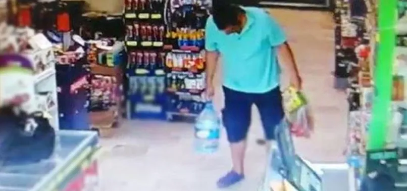 Marketin ortasına tuvaletini yaptı
