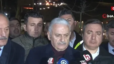 Binali Yıldırım heyelan bölgesinde!