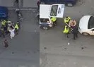 Polise tehdit anları kamerada