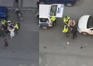 Polise tehdit anları kamerada