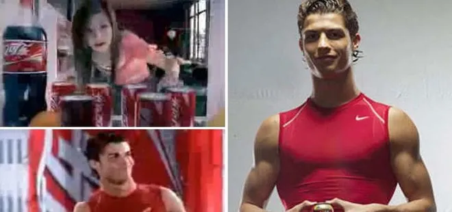 Cristiano Ronaldo geçmişinden kaçamadı! Coca Cola reklamında oynamış